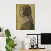Poster Portrait d'une jeune fiancée par Léonard de Vinci (Bureau à domicile)
