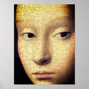 Poster Portrait d'une jeune fille (détail)