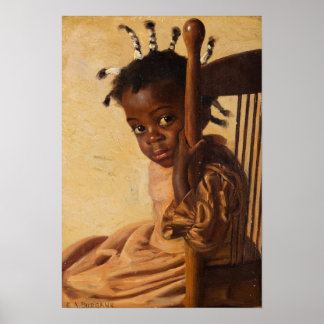 Poster Portrait d'une jeune fille timide (1899) par Burba