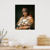 Poster Portrait d'une Kabylie, Algérie, 1875 (Cuisine)