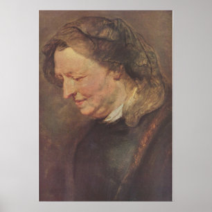 Poster Portrait d'une vieille femme