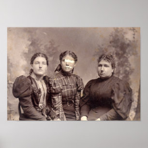 Poster Portrait éffrayant de famille hanté par Halloween