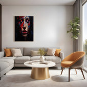 Poster Portrait émotionnel Abstrait Art expressionniste