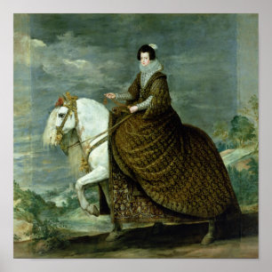 Poster Portrait équestre d'Elisabeth de France