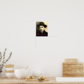 Poster Portrait et signature de Fernando Pessoa (Cuisine)