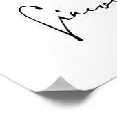 Poster Portrait et signature de Giacomo Puccini (Coin)