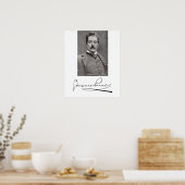 Poster Portrait et signature de Giacomo Puccini (Cuisine)