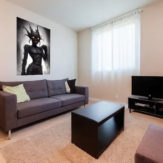 Poster Portrait étrange de monstre morbide | Art AI