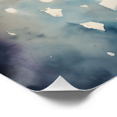 Poster Portrait expressif de lama à l'aquarelle (Coin)