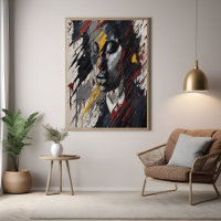 Portrait expressionniste Abstrait audacieux Art mo