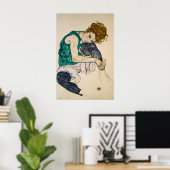 Poster Portrait expressionniste de femme par Egon Schiele (Bureau à domicile)
