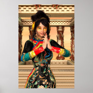 Poster Portrait Fantastique d'Impératrice Chinoise