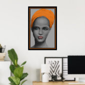 Poster Portrait féminin afro-américaine (Bureau à domicile)