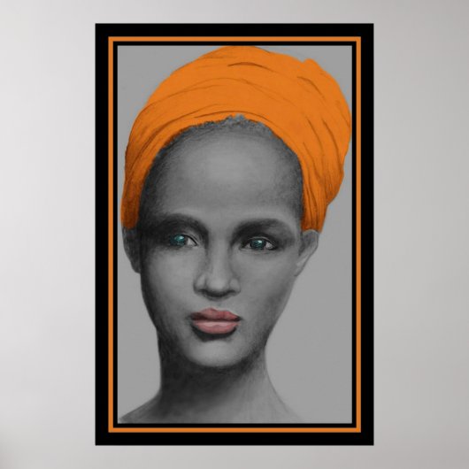 Poster Portrait féminin afro-américaine (Devant)