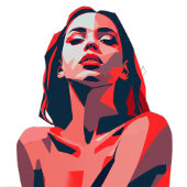 Poster Portrait féminin d'art moderne