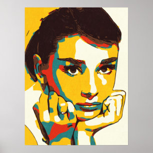 Poster Portrait Féminin Élégant Style Vintage Murale Mode