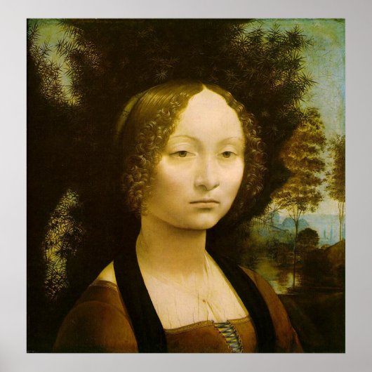 Poster Portrait féminin par Leonardo Da Vinci (Devant)