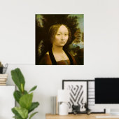 Poster Portrait féminin par Leonardo Da Vinci (Bureau à domicile)