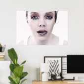 Poster Portrait femme mode (Bureau à domicile)