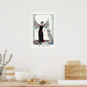 Poster Portrait femme vintage Mode française (Cuisine)