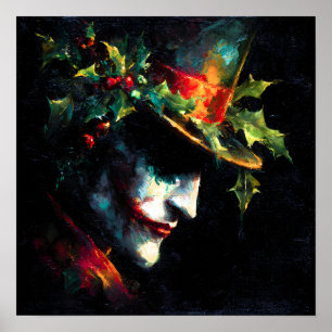 Poster Portrait Festif Joker de Noël