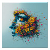 Poster Portrait floral de la déesse Mère Nature (Devant)