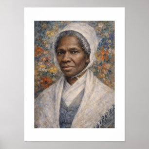 Poster Portrait floral de Sojourner Truth