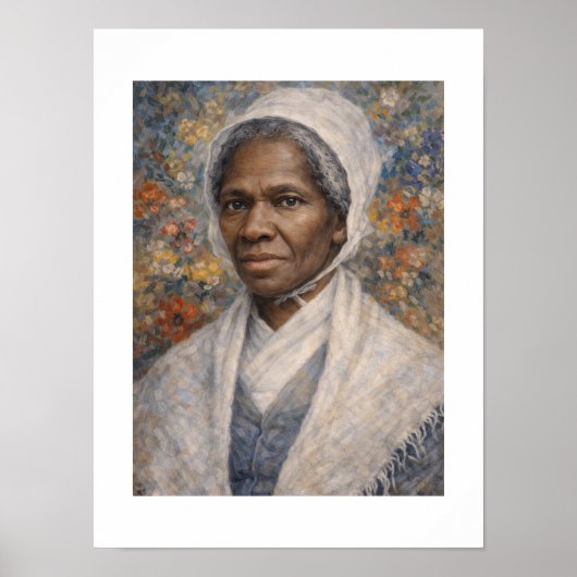 Poster Portrait floral de Sojourner Truth (Devant)