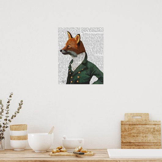 Poster Portrait Fox (Cuisine)