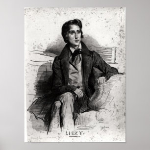 Poster Portrait Franz Liszt en août 1832