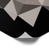 Poster Portrait géométrique du loup gris (Coin)