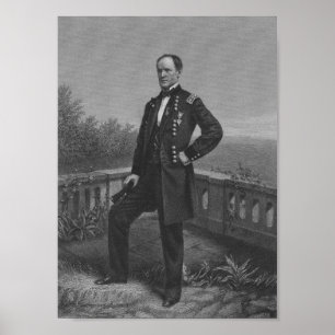 Poster Portrait gravé par Sherman de William Tecumseh