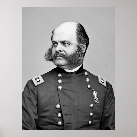 Poster Portrait Guerre civile Général Ambrose E. Burnside (Devant)