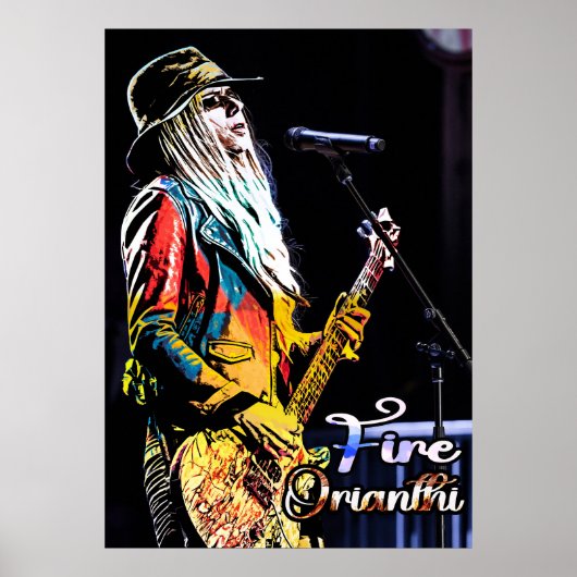 Poster Portrait guitariste oriental (Devant)
