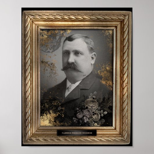 Poster Portrait hanté | Mustache Man | (Devant)