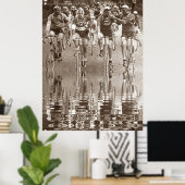 Poster PORTRAIT INTIME DE LA TOUR DE FRANCE Réflexion (Bureau à domicile)