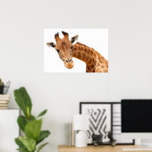 Poster Portrait isolé de girafe PNG (Bureau à domicile)