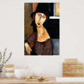 Poster Portrait Jeanne Hébuterne Au Chapeau (Cuisine)