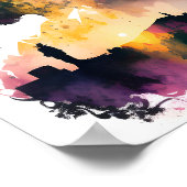 Poster Portrait Jésus Silhouette Imprimable (Coin)