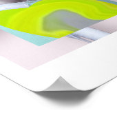 Poster Portrait jeune fille pastel fluo collage numérique (Coin)