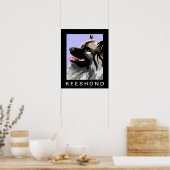 Poster Portrait latéral Keeshond (Cuisine)