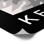 Poster Portrait latéral Keeshond (Coin)