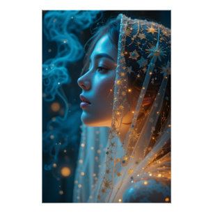 Poster Portrait lumineux enchanté