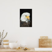 Poster Portrait Majestic Bald Eagle (Cuisine)