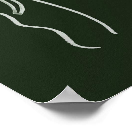 Poster Portrait malachite avec cheveux longs (Coin)