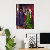 Poster Portrait mariage de Jan Van Eyck (Bureau à domicile)