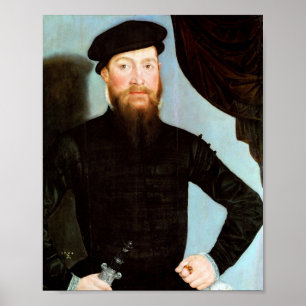 Poster Portrait masculin - Cranach le Jeune - c1564