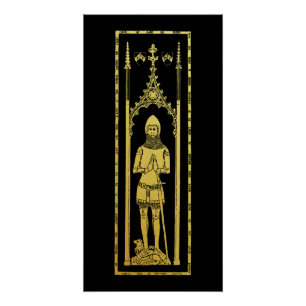 Poster Portrait médiéval anglais 1355 John, Lord Cobham