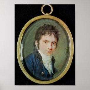 Poster Portrait miniature de Ludwig Van Beethoven, 1802