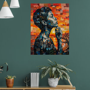 Poster Portrait Mixte d'Âme Métropolitaine Moderne